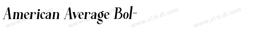 American Average Bol字体转换